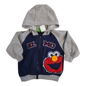 Vintage Y2k Sesame Street Elmo Zip Up Hoodie